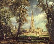 John Constable Sailsbury Cathedral From the Bishop-s Garden oil